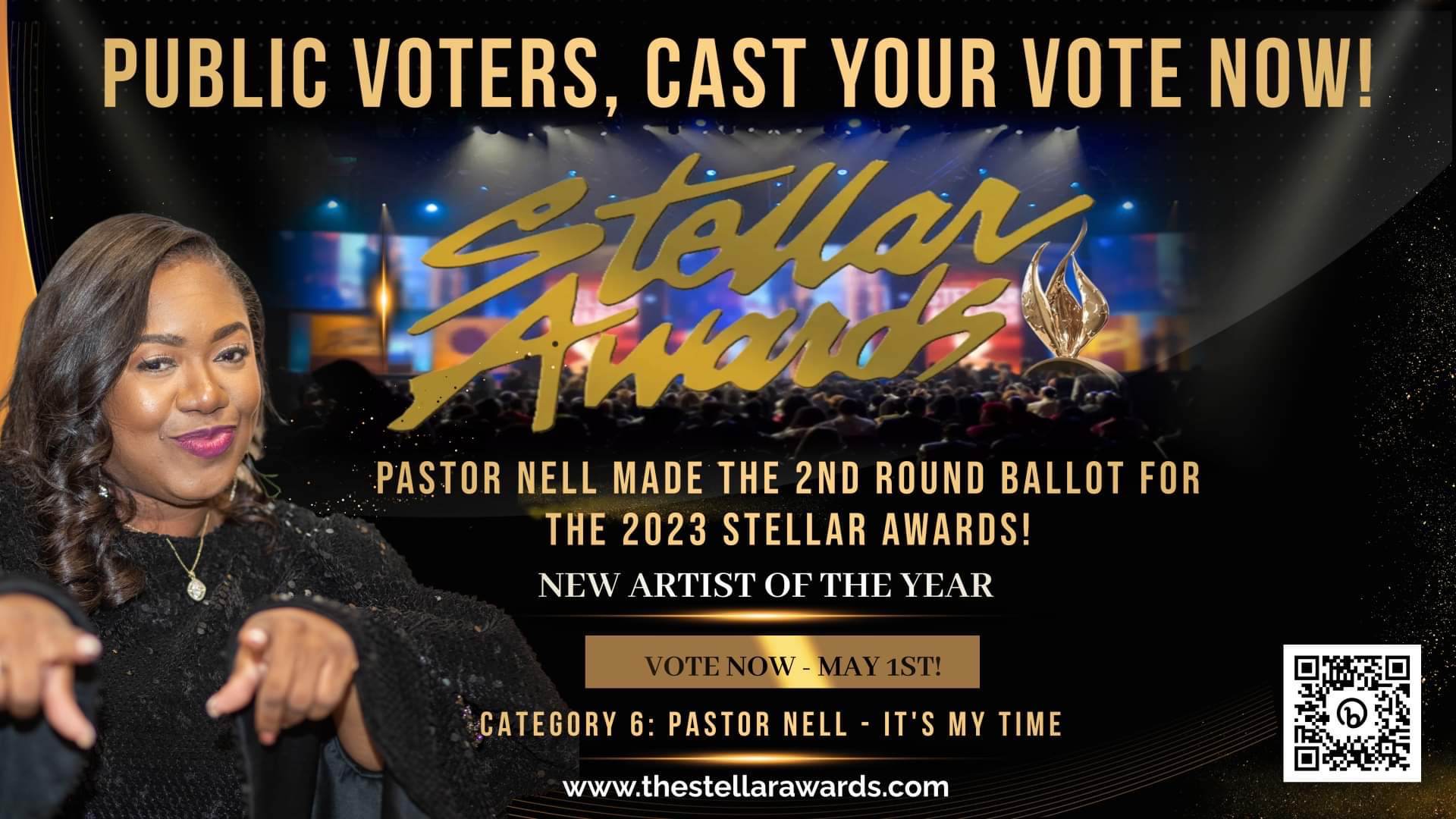 Pastor Nell makes 2nd round 2023 Stellar Awards ballot for New Artist