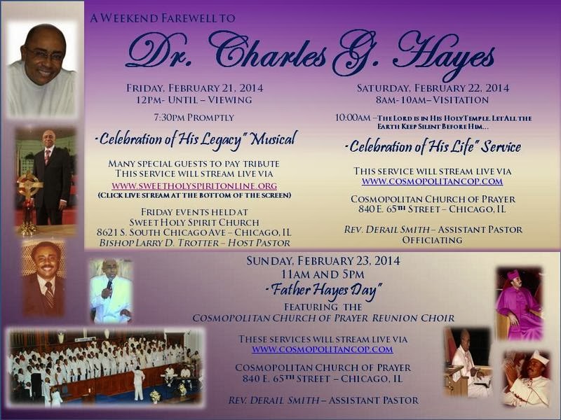 Service information for Father Hayes