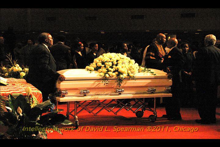 Delois's coffin exits sanctuary